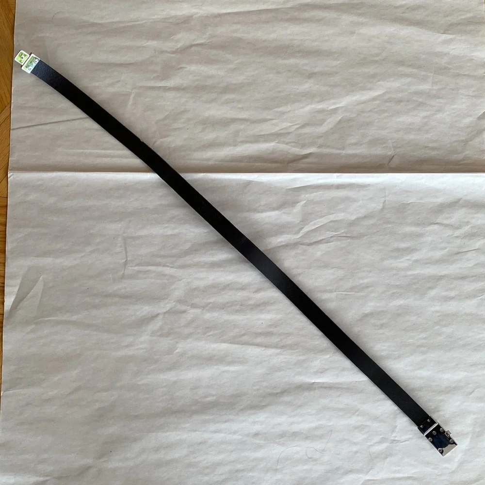 NIB Auth GUCCI leather BELT w/logo buckle 28”/71.5 cm ITALY - Picture 13 of 16